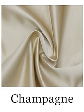 abordables Robes de soirée taille empire-Ligne A Longueur au sol Robes de Bal Robe de Soirée Tenue de soirée Élégant Manche Courte Col Illusion Formel Satin avec Froncé Perlage