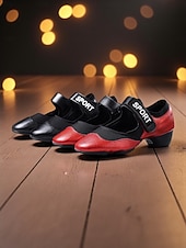 baratos Sapatos de Jazz-Sapatos de dança jazz femininos com sola dividida vermelha e preta - tênis de performance confortáveis e antiderrapantes para prática de dança latina, moderna e de salão