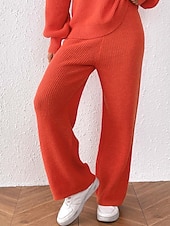 Γυναικεία Πλατύ Πόδι Πλατύ παντελόνι ανάπαυσης Κομψό στυλ street Καθημερινό Πλήρες μήκος Φυσικό Σκέτο Ελαστική μέση Άνετο ΕΞΩΤΕΡΙΚΟΥ ΧΩΡΟΥ Διακοπές Εξόδου Πορτοκαλοκόκκινο Κάμελ Μαύρο Χειμώνας Χαμηλού Κόστους φαρδύ πόδι & ψηλόμεσο-Γυναικεία Πλατύ Πόδι Πλατύ παντελόνι ανάπαυσης Κομψό στυλ street Καθημερινό Πλήρες μήκος Φυσικό Σκέτο Ελαστική μέση Άνετο ΕΞΩΤΕΡΙΚΟΥ ΧΩΡΟΥ Διακοπές Εξόδου Πορτοκαλοκόκκινο Κάμελ Μαύρο Χειμώνας