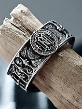 ieftine Accesorii de Halloween-Inel gotic din argint pentru femei – design complex inspirat de catedrală, perfect pentru Halloween, petreceri în costume și pasionații de fantezie