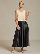 billige Jakker-Dame Dressy topper Elegant Daglig Stilfull Crew-hals Beige Høst Vinter