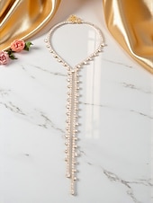 economico Collana da donna-collana girocollo a forma di Y con strass da donna: gioielli scintillanti in cristallo per abiti con scollo a V profondo e occasioni di festa