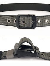 abordables Ceintures pour hommes-Ceinture tactique réversible en nylon pour homme avec boucle de réglage rotative - sangle de style militaire durable pour l&#039;extérieur, le travail et les vêtements décontractés