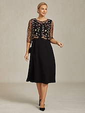 Недорогие Пиджаки и костюмы-Жен. Блейзер Куртка Легкость Кружева Вышивка Элегантный стиль Цветочный принт Официальные Годовщина Для вечеринок Свадебный гость Открытый перед Короткая "Круглый вырез ""под горло""" Стандартный