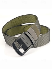 abordables Ceintures pour hommes-Ceinture tactique réversible en nylon pour homme avec boucle de réglage rotative - sangle de style militaire durable pour l&#039;extérieur, le travail et les vêtements décontractés