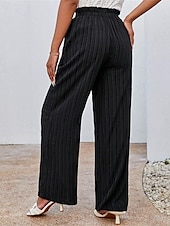 Naisten Leveä reisi Housut Palazzo housut Muoti Katutyyli Täyspitkä Korka vyötärö Tavallinen Joustava vyötärö Jakardi Hengitettävyys Mukava Mikrojoustava Katu Arki-asut Bile Musta Laivaston sininen halpa leveä jalka ja korkea vyötärö-Naisten Leveä reisi Housut Palazzo housut Muoti Katutyyli Täyspitkä Korka vyötärö Tavallinen Joustava vyötärö Jakardi Hengitettävyys Mukava Mikrojoustava Katu Arki-asut Bile Musta Laivaston sininen