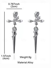 Χαμηλού Κόστους Αξεσουάρ Χαλοουίν-Γυναικεία Κρίκοι Ασημί Κόκκινο+Ασημί Κράμα Πανκ Βίντατζ Γκόθικ Cruce