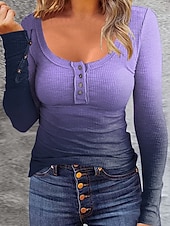 Dámské Halenka Tónované stylové Na běžné nošení Dlouhý rukáv Kopeček Běžné topy Denní Knoflíky Tisk Světlá růžová Vodní modrá Fialová Trávová zelená Jaro Podzim Zima levne Dámské umělecké a designové topy-Dámské Halenka Tónované stylové Na běžné nošení Dlouhý rukáv Kopeček Běžné topy Denní Knoflíky Tisk Světlá růžová Vodní modrá Fialová Trávová zelená Jaro Podzim Zima