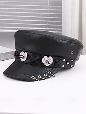 Недорогие Аксессуары на Хэллоуин-Жен. Шляпа с низкой тульей Полиэфирная ткань Кожа PU Панк Винтаж Готический стиль Осень Зима Все сезоны