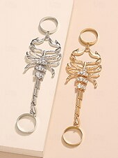 voordelige Halloween Accessoires-Halloween-armband met schorpioenvormige strasssteentjes voor dames, stoere punkstijl, perfect voor feestoutfits en gewaagde kostuums