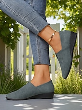 voordelige Platte damesschoenen-Rode instappers voor dames – lichtgewicht comfortloafers voor dagelijks gebruik, kerst, winkelen en reizen