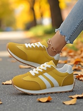billiga Damsneakers-röda snörskor för kvinnor – lätta sportskor för gym, jogging och vardagssport
