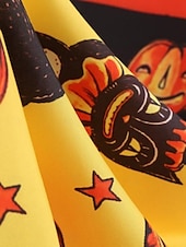 halpa Halloween mekko-Halloween Naisten Midimekko A linjainen mekko Vapaa-aika Päivittäin Pyhäpäivä Normaali Kurpitsa hämähäkinverkko Lyhythihainen Nelikulmainen kaula-aukko Musta Keltainen Purppura Kesä Kevät Syksy