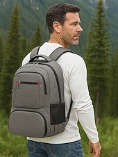 cheap Outdoor Backpacks-Men's Insulated Laptop Backpack with USB Charging Port - Waterproof Business Travel Bag with Lunch Compartment and Reflective Strips for Business Commuting, Outdoor Leisure Travel