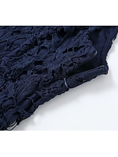 abordables Robes Bohémiennes-Femmes Robe Midi Robe bohème Robe occidentale Mode Moderne Extérieur Quotidien Sortir Coupe régulière Uni Sans manches Col en V Bleu de minuit Été