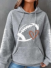 billige Teksturert hettegensere og sweatshirt-damegenser med tekstur, pullover med hette, vaffelgenser, geometrisk, gatemote, avslappet, langermet, hettegenser, vanlig topper, gate, ferie, ute, lomme, svart hvit, rosa rød grå, høst