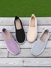 levne Dámské tenisky-Dámské béžové pohodlné tenisky s flyknit nazouvací – lehké prodyšné boty do parku, na pochůzky i na každodenní nošení