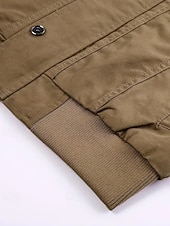 halpa Cargo-takit-Miesten Utility takki Cargo takki Loma Päivittäin Pidä lämpimänä Tasku Syksy Talvi Tavallinen Muoti Klassinen Kauluskäänne Normaali Musta Khaki Armeijan vihreä Jackets