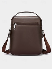 economico Borselli da uomo-borsa a tracolla da uomo in similpelle effetto ciottolo – borsa a tracolla vintage business-casual, multitasche, tracolla regolabile per lavoro, viaggi e spostamenti quotidiani