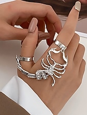 voordelige Halloween Accessoires-Halloween-armband met schorpioenvormige strasssteentjes voor dames, stoere punkstijl, perfect voor feestoutfits en gewaagde kostuums
