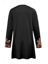 abordables Manteaux 3D-Femmes Manteau d&#039;Hiver Trench Léger Confortable Imprimé Front ouvert ancien Mode Occasionnel Fleuri Vacances Occasionnel Long Sans Col Coupe régulière manche longue Vêtements d&#039;extérieur Blanche