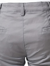 economico Chino-Per uomo Pantaloni Chinos Pantaloni plissettati Tasca Bottoni Semplice Comodità Formale Feste Lavoro Moda Stile Classico Nero Vino Micro-elastico
