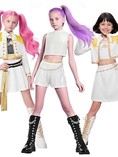 preiswerte Kostüme für Mädchen-Von koreanischen Idolen inspiriert Popstar Kostüm Festkleidung Virtuelles Idol for Mädchen Kinder Halloween Karneval Leistung Comic-Konzert Anime Expo