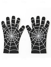 abordables Accessoires d&#039;Halloween-Gants d&#039;Halloween en toile d&#039;araignée pour homme – accessoire de costume de cosplay extensible pour fête, jeu de rôle et vie nocturne