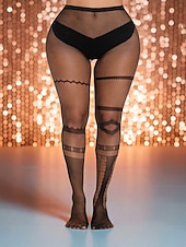 economico Accessori di Halloween-Collant a rete da donna con teschio di Halloween, collant trasparenti punk gotici per feste in maschera e serate fuori