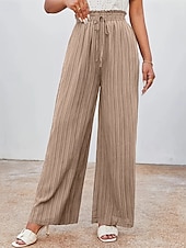 Naisten Leveä reisi Housut Palazzo housut Muoti Katutyyli Täyspitkä Korka vyötärö Tavallinen Joustava vyötärö Jakardi Hengitettävyys Mukava Mikrojoustava Katu Arki-asut Bile Musta Laivaston sininen halpa leveä jalka ja korkea vyötärö-Naisten Leveä reisi Housut Palazzo housut Muoti Katutyyli Täyspitkä Korka vyötärö Tavallinen Joustava vyötärö Jakardi Hengitettävyys Mukava Mikrojoustava Katu Arki-asut Bile Musta Laivaston sininen