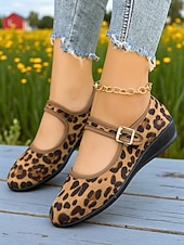 Women's Red Mary Jane Flats with Adjustable Buckle Strap, Comfortable Non-Slip Sole Casual Wear and Festive Christmas Outfits cheap Women's Christmas Shoes-Women's Red Mary Jane Flats with Adjustable Buckle Strap, Comfortable Non-Slip Sole Casual Wear and Festive Christmas Outfits