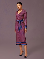 お買い得  花柄ドレス-レディース ローズレッド 3D 幾何学プリント ドレス ウエストハイ ストレッチ 快適 エレガント ヴィンテージ スタイリッシュ マーメイド デイリー パーティー 仕事 秋