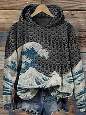 abordables Sweatshirts Floraux-Femmes Sweat à capuche Avec Poches Imprimé Graphique Animal Streetwear Occasionnel manche longue À capuche Hauts Réguliers Rue Fête bleu marine Gris Automne Hiver