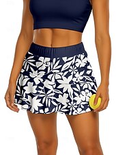 ieftine Fuste și pantaloni scurți pentru femei-Pentru femei Grafic Floral Fustă de tenis Peteci Buzunar 2 în 1 UPF50+ Rezistent la UV Cu buzunare Volei Tenis Badminton Pantaloni scurți Fuste Bleumarin Îmbrăcăminte de tenis