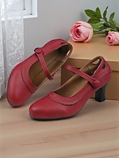cheap 1950s-Women&#039;s Vintage Green Mary Jane Heels - 1950s-Style Round Toe Shoes with Scallop Details for Fall Work Looks,Daily Outfits and Vintage-Inspired Gatherings