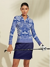 Жен. Футболка-поло Темно-синий Длинный рукав Верхняя часть Женская одежда для гольфа Одежда Одежда Одежда Недорогие Женская одежда для гольфа-Жен. Футболка-поло Темно-синий Длинный рукав Верхняя часть Женская одежда для гольфа Одежда Одежда Одежда