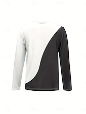 お買い得  アート＆デザインTシャツ-女性用 Tシャツ ジッパー プリント グラフィック 幾何学模様 カラーブロック エレガント ヴィンテージ スタイリッシュ 長袖 ラウンドネック ノッチネック レギュラートップス 日常 週末 ダックグレー 春 秋 冬