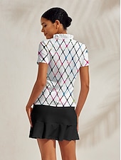 abordables Ropa de golf femenina-Mujer Camisas de polo Blanco Manga Corta Camiseta Ropa de golf para damas Ropa Trajes Ropa Ropa