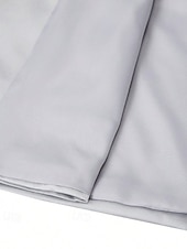baratos Blazers Clássicos Masculinos-Homens Blazer Conjunto O negócio Coquetel Festa de Casamento 2 Peças Moda Casual Primavera Outono Poliéster Tecido Bolsos Botões Confortável Não Trespassado Jaqueta esporte Prata