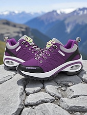 Χαμηλού Κόστους Γυναικεία Sneakers-Γυναικεία αθλητικά παπούτσια με αερόσολα – αθλητικά παπούτσια εξωτερικού χώρου με κορδόνια για πεζοπορία και καθημερινή χρήση