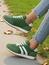 billiga Damsneakers-röda snörskor för kvinnor – lätta sportskor för gym, jogging och vardagssport