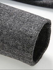 billiga Herrarnas Elite Ytterkläder-herr ullblandad kavaj jacka skola formell semester elegant klassisk vår höst ull polyester enfärgad fiskbensmönster termisk varm enkelknäppt tvåknapps kavaj kaffe grå