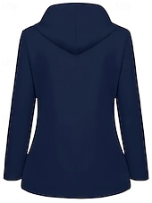 baratos jaqueta ativa-Mulheres Casaco impermeável Jaquetas de chuva impermeáveis Capas de chuva Prova-de-Água A Prova de Vento Zíper Bolsos Moda Ao ar livre Tecido Para Noite Final de semana Zíper Padrão Com Capuz Normal