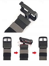 abordables Ceintures pour hommes-Ceinture tactique réversible en nylon pour homme avec boucle de réglage rotative - sangle de style militaire durable pour l&#039;extérieur, le travail et les vêtements décontractés