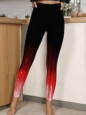 billiga -Dam Byxor Damasker Streetwear Ledigt Fullängd Hög midja Lutning Elastisk midja Mönster Mateial som andas Bekväm Elastisk Semester Gata Dagliga kläder Rubinrött Blå Sommar Vår Höst Normal
