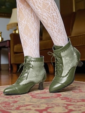 abordables années 1930-Bottines à lacets victoriennes bleu clair des années 1920 pour femmes – talons brogues à bords festonnés avec design bicolore, style vintage édouardien pour costumes rétro, cosplay, goûters et tenues quotidiennes