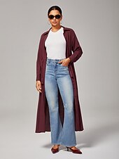 お買い得  パンツ-女性用 男女兼用 ジーンズ 全長 コットン デニム 伸縮性あり エレガント カジュアル ブルー 夏 オールシーズン S M L
