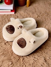 ieftine Flip-Flops de Damă-Papuci de pluș pentru femei cu ursuleți capibara – pantofi de interior din fleece călduroși cu design drăguț cu animale, pentru casă, dormitor și zile confortabile de iarnă