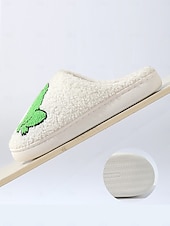 baratos Chinelos de mulher-Pantufas femininas de lã sintética branca com estampa fofa de corgi – chinelos confortáveis de inverno para casa, quarto e sala de estar