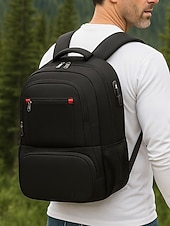 cheap Outdoor Backpacks-Men's Insulated Laptop Backpack with USB Charging Port - Waterproof Business Travel Bag with Lunch Compartment and Reflective Strips for Business Commuting, Outdoor Leisure Travel